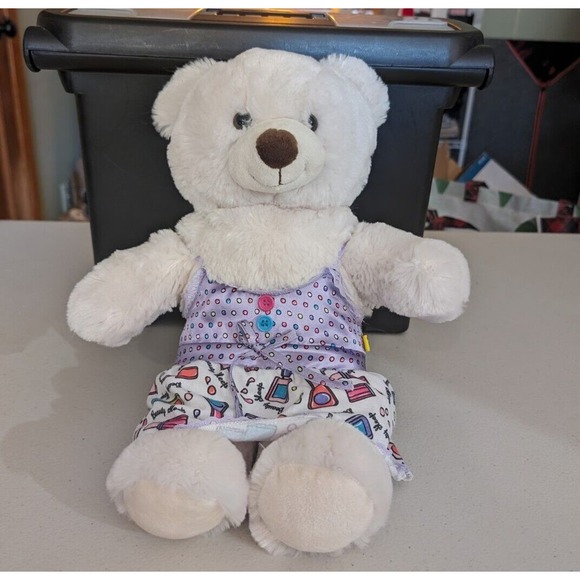 White Build-A-Bear Bear Plush With Beauty And Sleep Dress 2012 - Picture 1 of 4